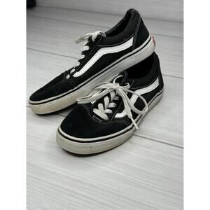 Vans Ward Low-Top Sneakers Black White Canvas Skate Shoes Casual Everyday 3Y‎